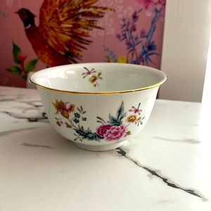 Avon Independence Day 1981 Ceramic Bowl floral dragon fly art